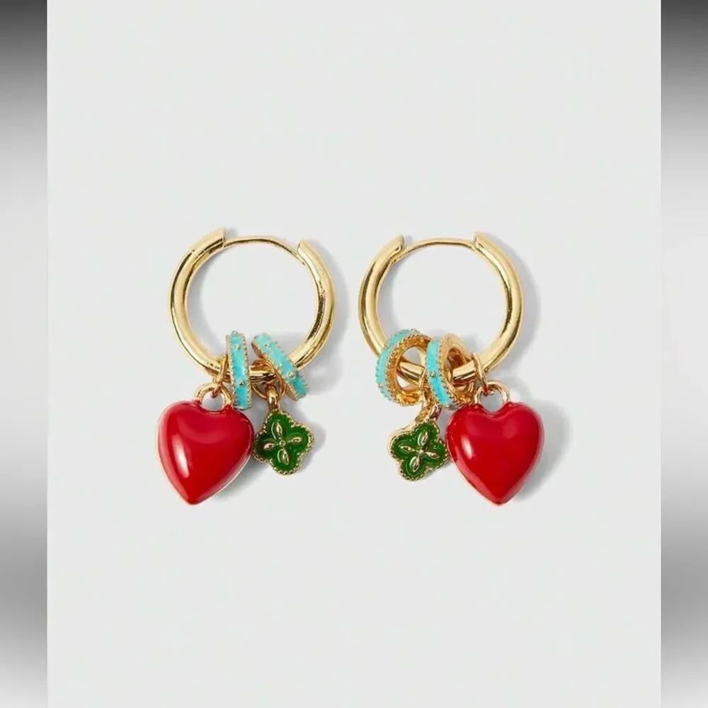 Heart hoop earrings N2058